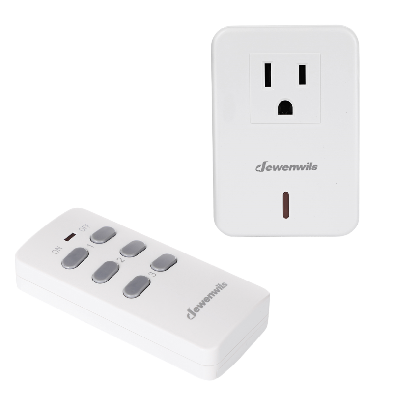 DEWENEILS 3 Way Wireless Light Switch and Receiver Kit with Magnetic Panel, 125V, 100FT Range, Neutral Wire Needed, FCC Listed