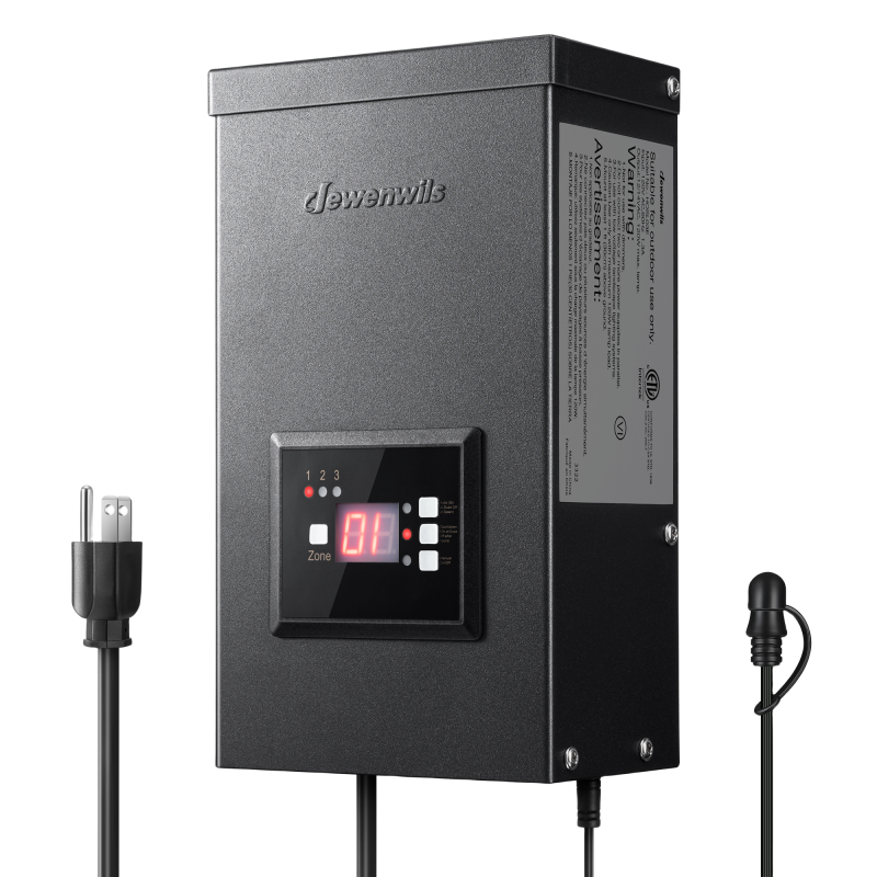 DEWENEILS 3 Way Wireless Light Switch and Receiver Kit with Magnetic Panel, 125V, 100FT Range, Neutral Wire Needed, FCC Listed